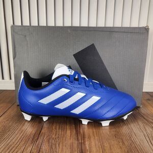 Adidas Goletto VIII FG Junior Size 1.5 Blue White Athletic Soccer Cleats GW6162